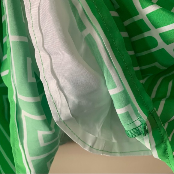 Unique Trina Turk Green and White Striped Dress Size 2 - Picture 9 of 10